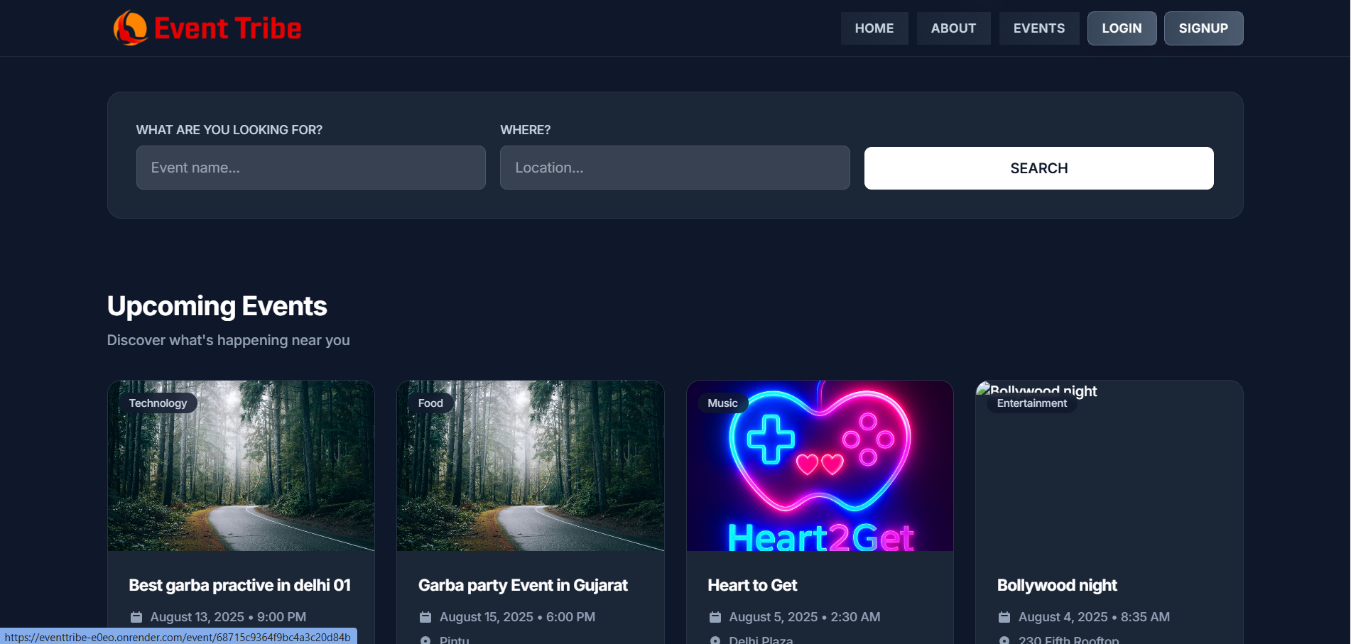 Event Management Web Application